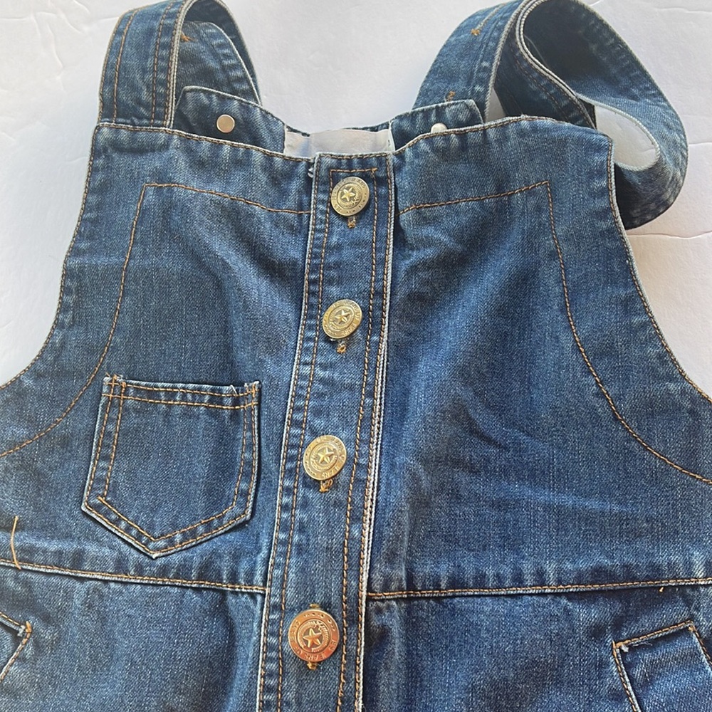 Button up blue Jean overalls
